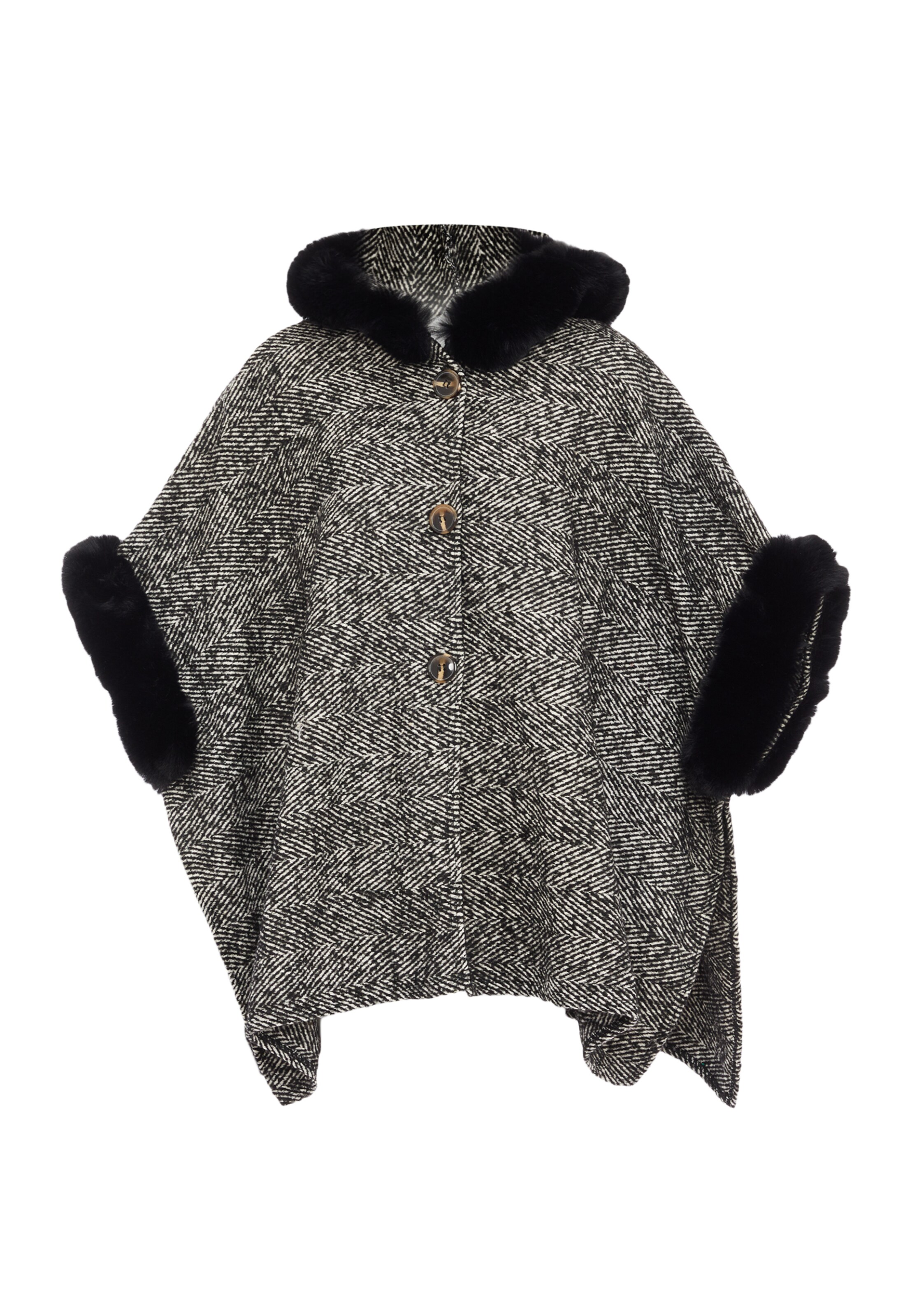 juoda OSHA Apsiaustas: priekis