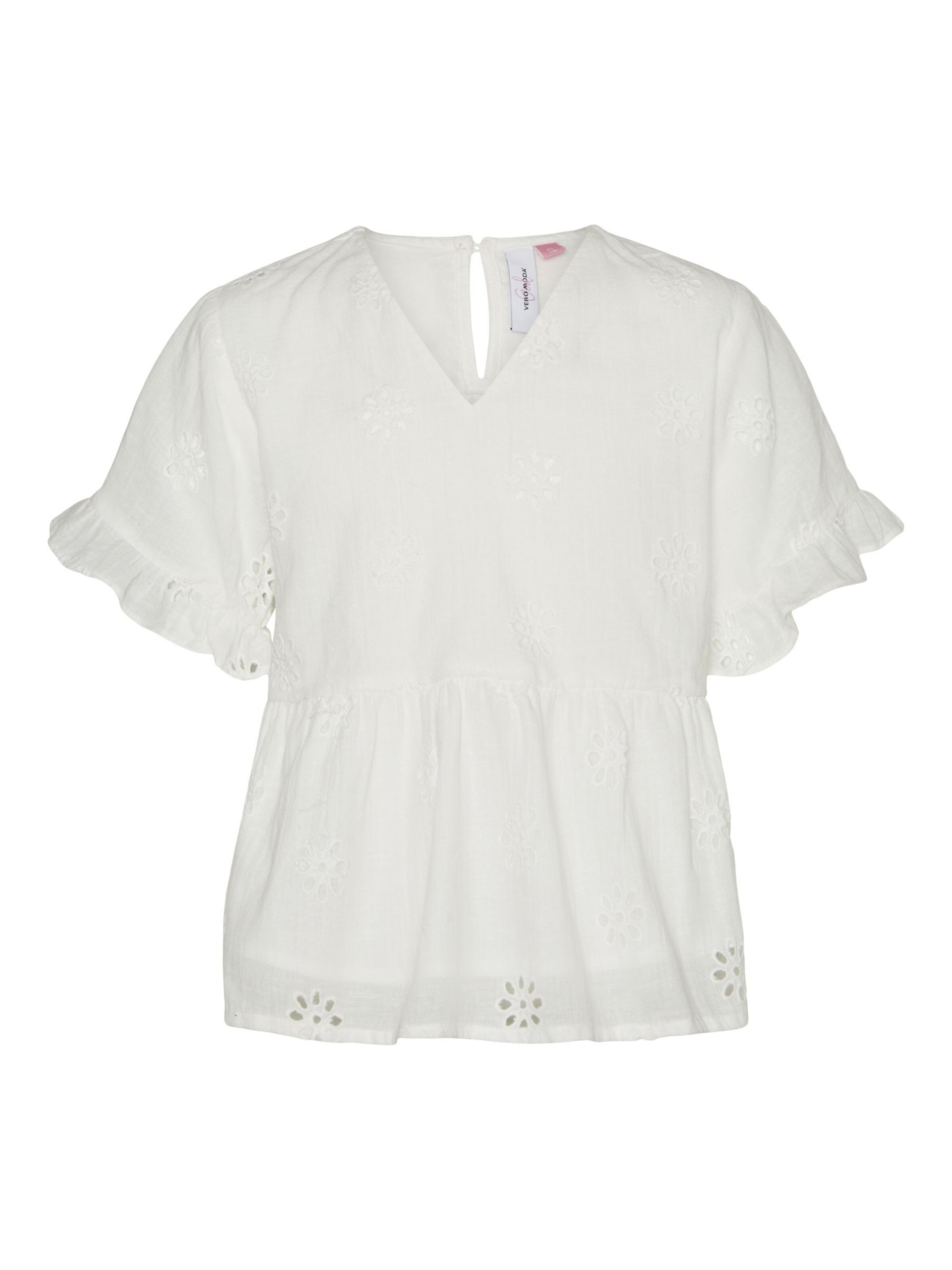 Vero Moda Girl Bluse 'MAJA' i hvid: forside