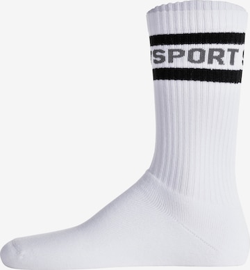Superdry Sportovní ponožky – bílá