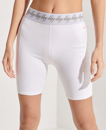 Superdry Skinny Sporthose in Weiß: predná strana