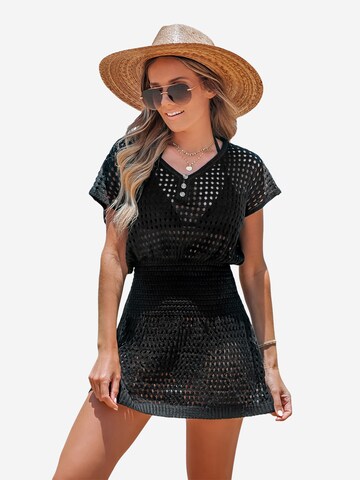Cupshe Beach Dress in Black