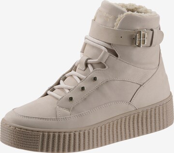 TOMMY HILFIGER Schnürstiefelette in Beige