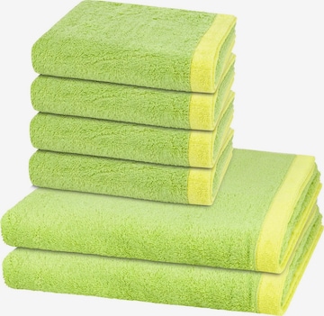 Cawö Towel 'Lifestyle Splash' in Green: front