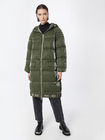 ARMANI EXCHANGE Zimní kabát 'CABAN' – zelená: přední strana