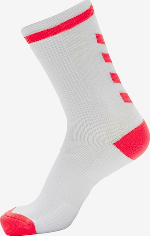 Hummel Athletic Socks 'ELITE INDOOR' in White: front