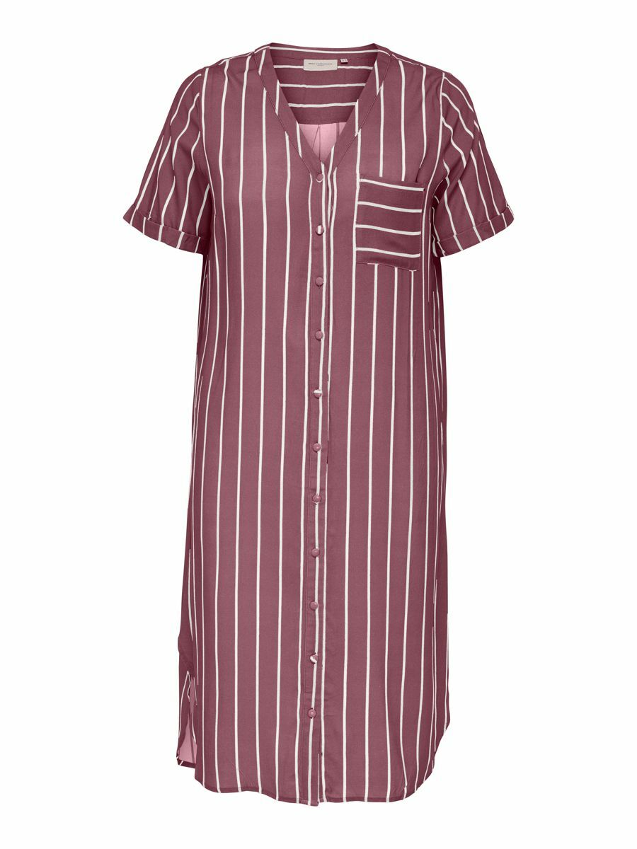 Plus size Odzież ONLY Carmakoma Sukienka koszulowa w kolorze Malinowym 