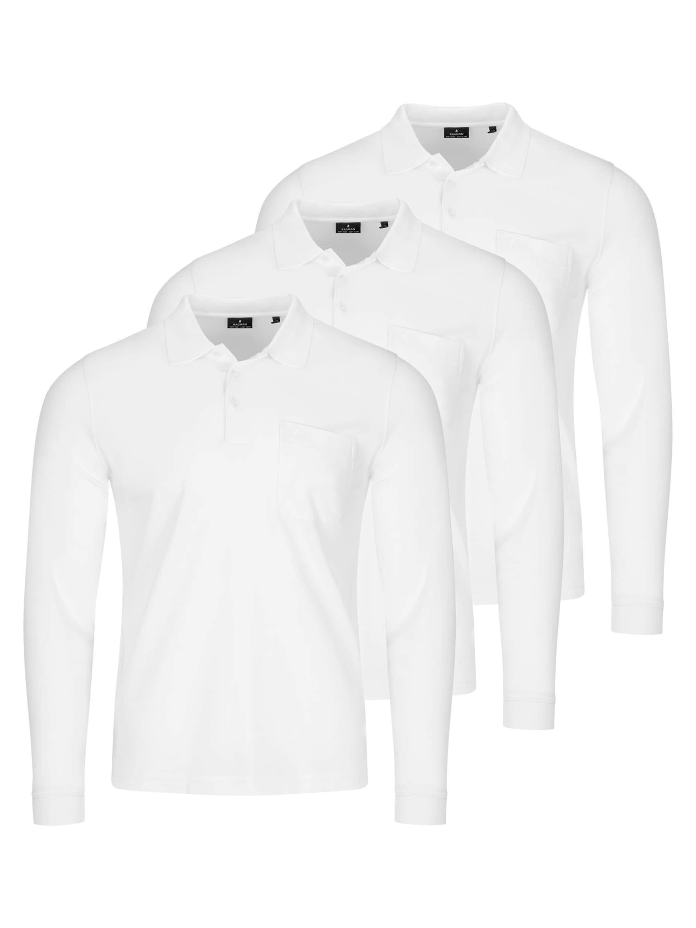 Ragman Shirt 'Basic' in White: front