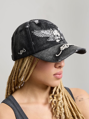 Ed Hardy Cap 'Brave Hearts' in Schwarz