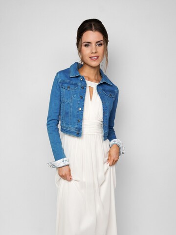 ANNIS WIESBADEN EST. 2021 Janker 'Premium Brautjacke (made in Europe) Jeansjacke mit Spitze & Bestickung' in Blue: front