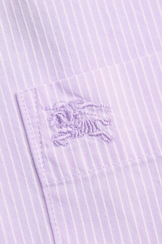 BURBERRY Button Up Shirt in L in Purple