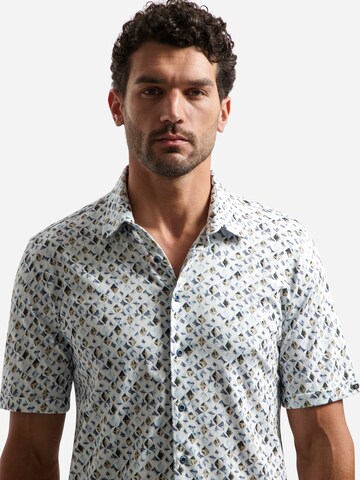 No Excess Regular Fit Hemd in Blau