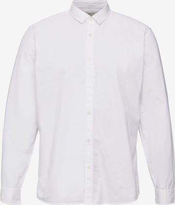 ESPRIT Slim fit Button Up Shirt in White: front