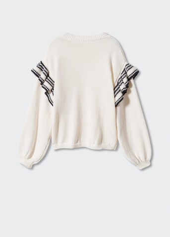 MANGO KIDS Sweatshirt i vit