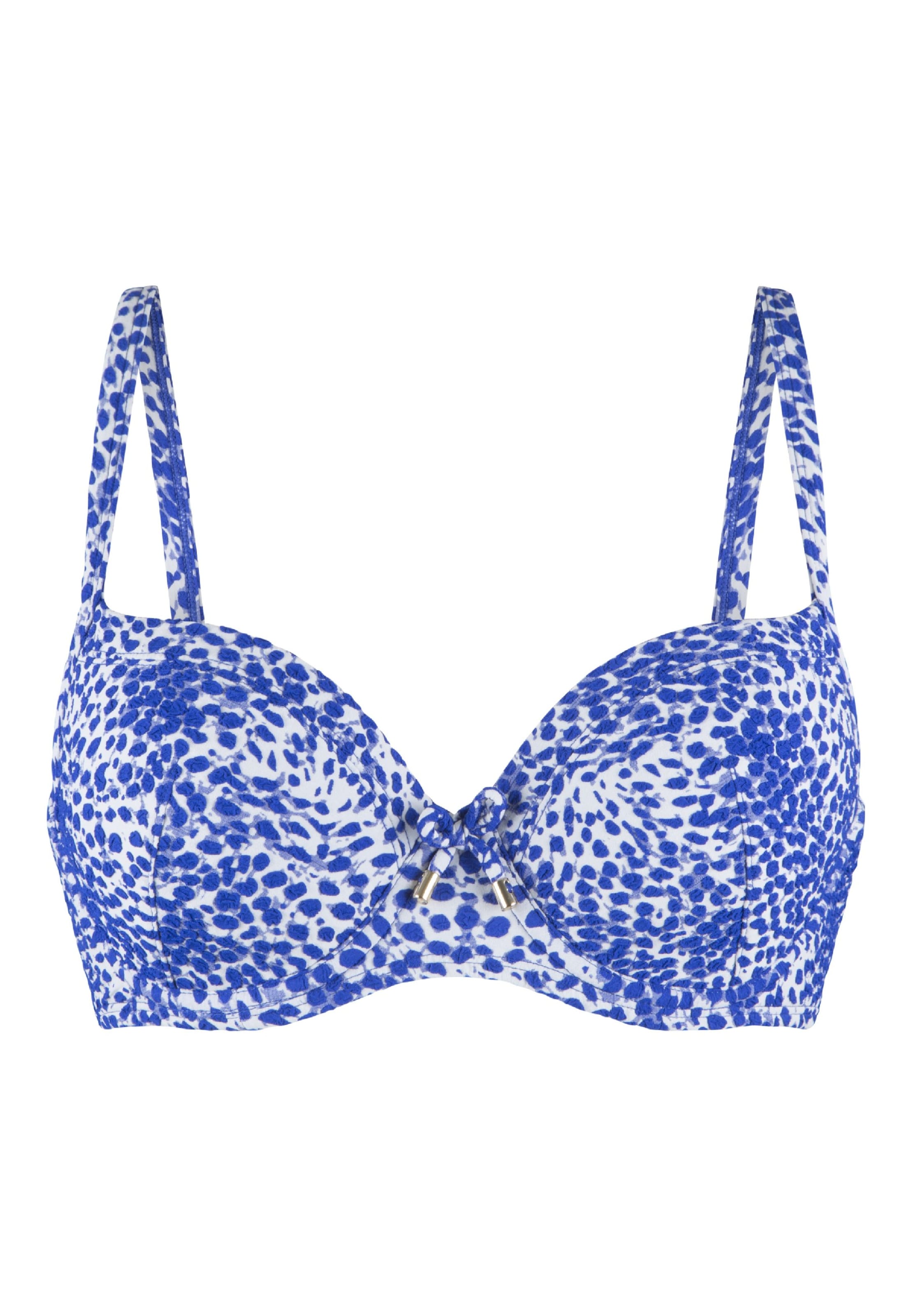 LingaDore - Clásico Top de bikini en azul: frente