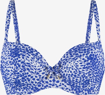 LingaDore - Clásico Top de bikini en azul: frente