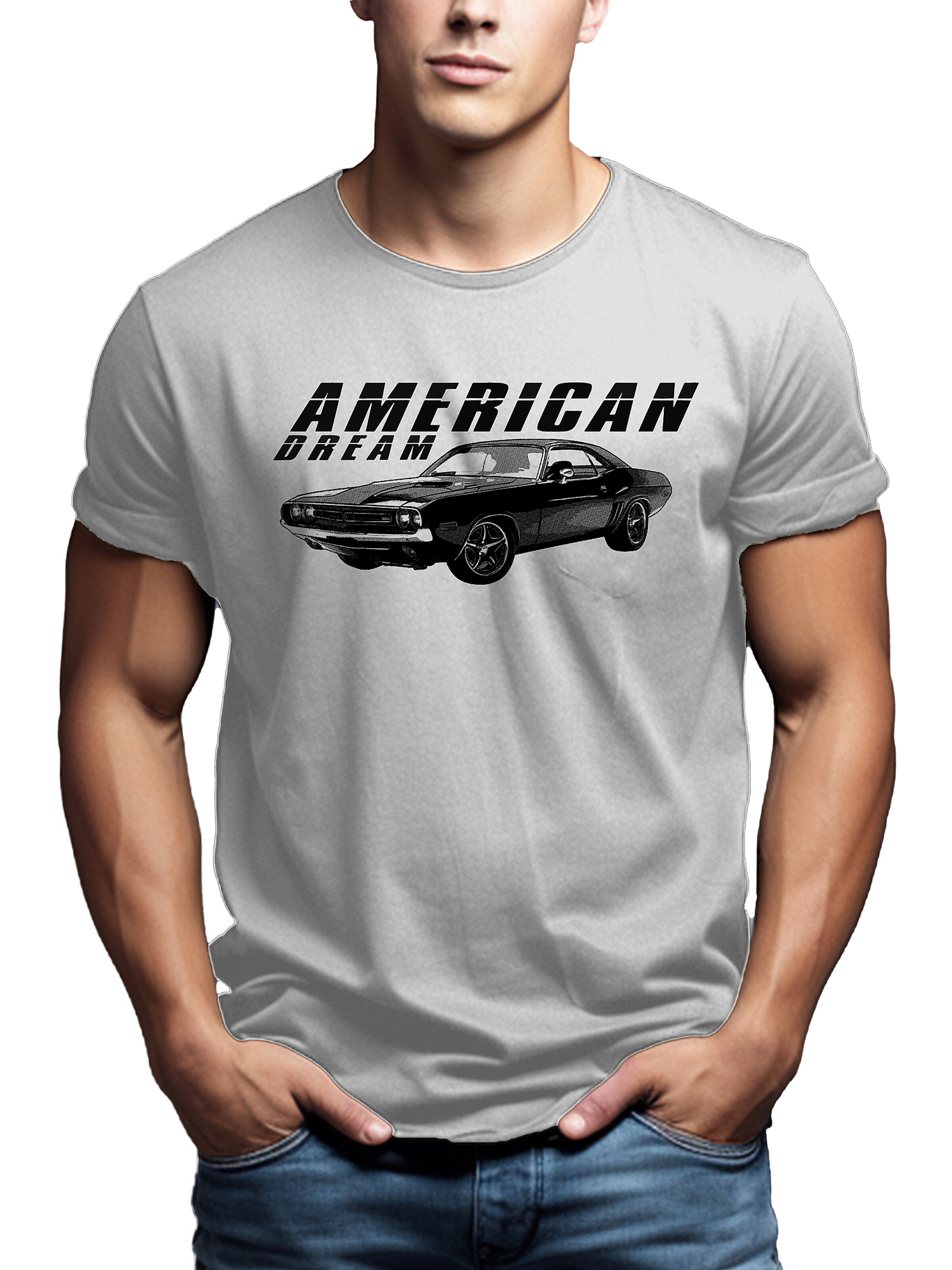 MAKAYA Shirt 'American Dream' in Grey