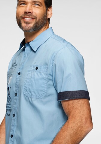 Man's World Regular Fit Hemd in Blau