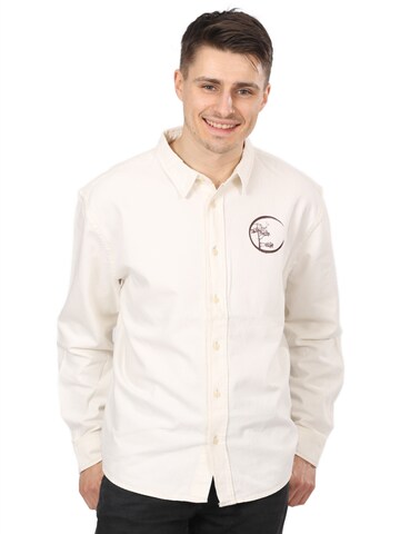 Regular fit Camicia 'Circle' di Life-Tree in beige