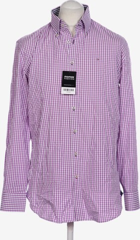 Tommy Hilfiger Tailored Button Up Shirt in L in Purple: front