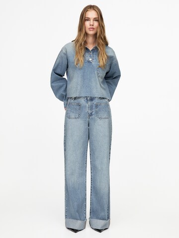 Pull&Bear Bluse in Blau