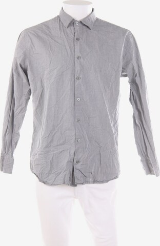 MANGO MAN Button Up Shirt in L in Grey: front