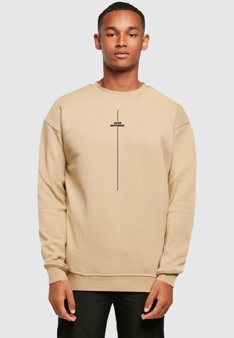 Sweat-shirt 'Think Different' Merchcode en beige : devant