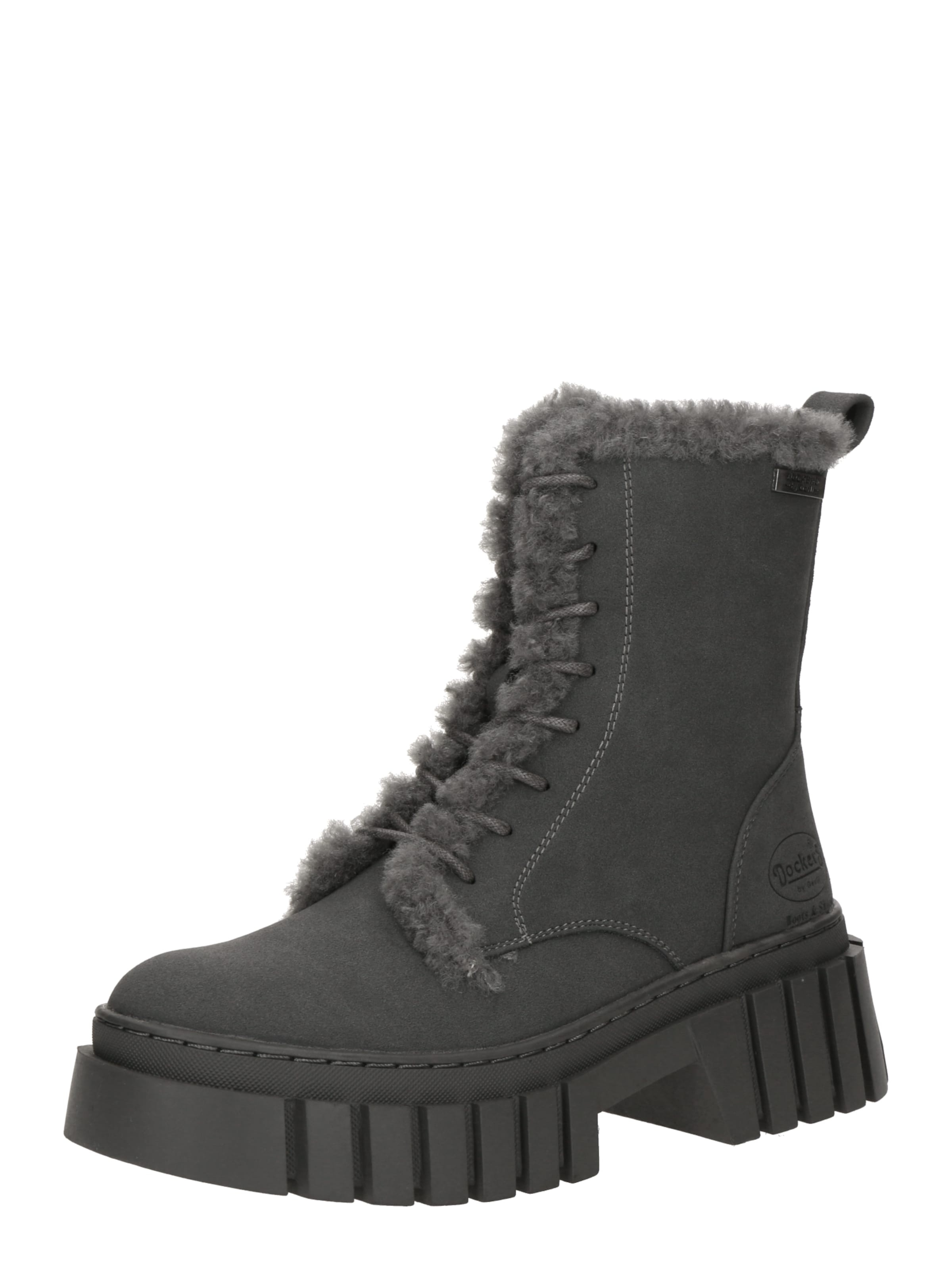 Dockers by Gerli Stövlett med snörning i grå: framsida