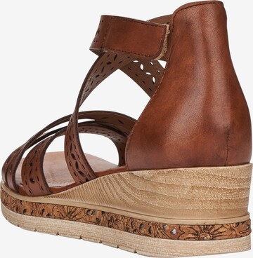 REMONTE Strap Sandals in Brown