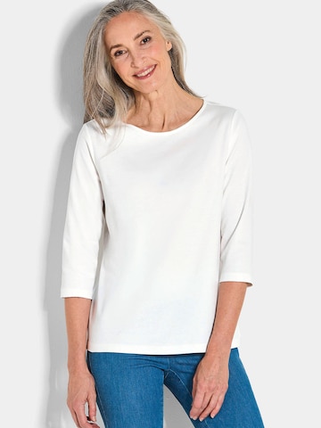 Goldner Shirt in Weiß: Vorderseite