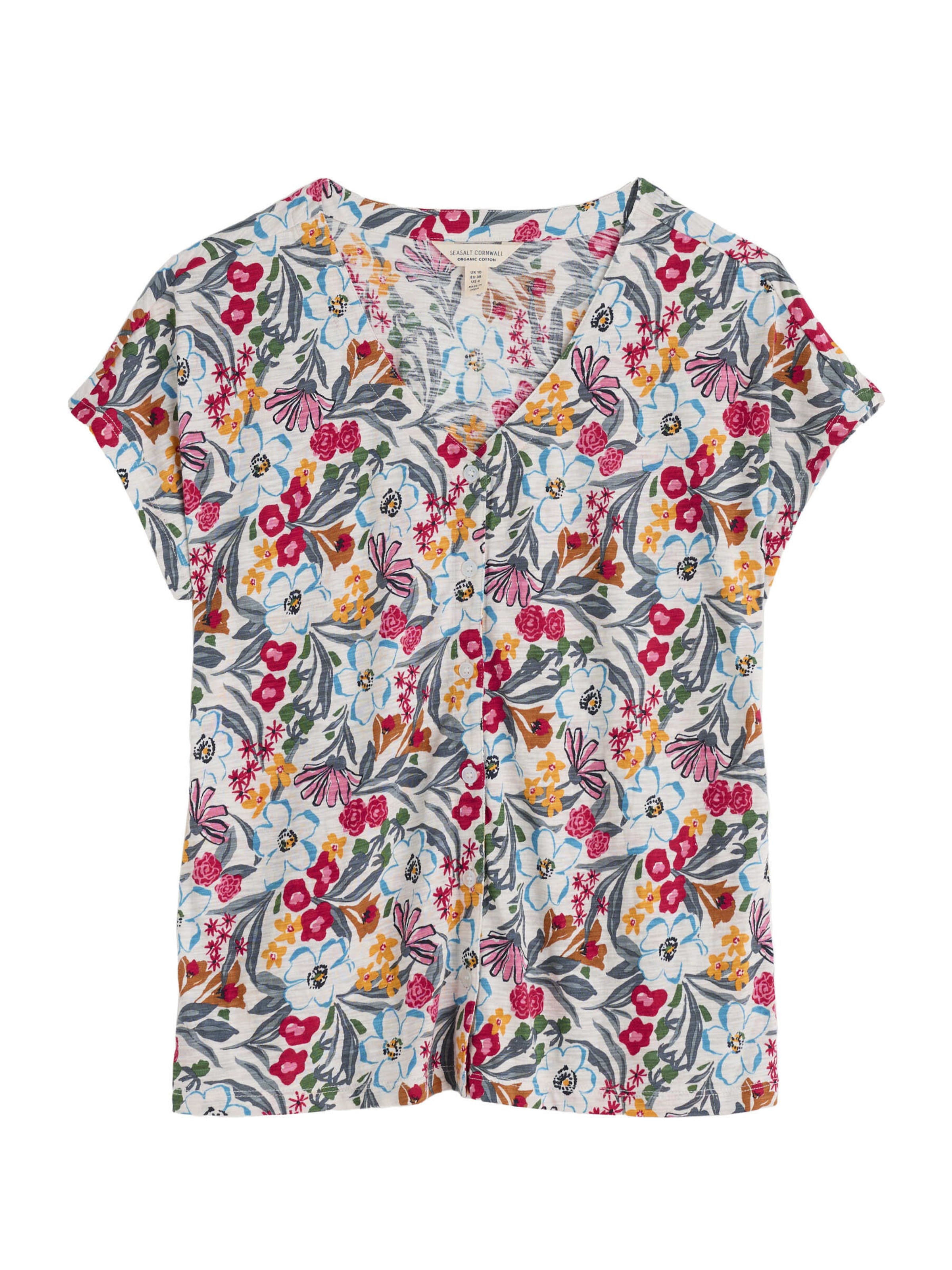 Maglietta 'Studio Glass' di Seasalt Cornwall in bianco: frontale