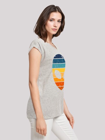 T-shirt 'Alien Sonnenuntergang Retro' F4NT4STIC en gris