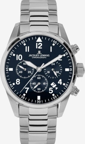 Jacques Lemans Analog Watch in Silver: front