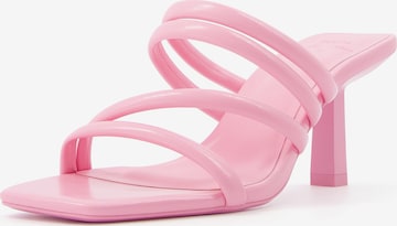 Bershka Pantolette in Pink: predná strana