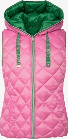 Gilet LAURASØN en rose : devant