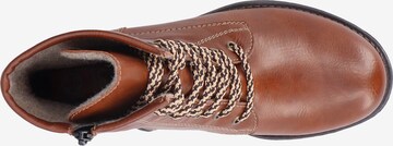 Rieker Lace-Up Ankle Boots in Brown