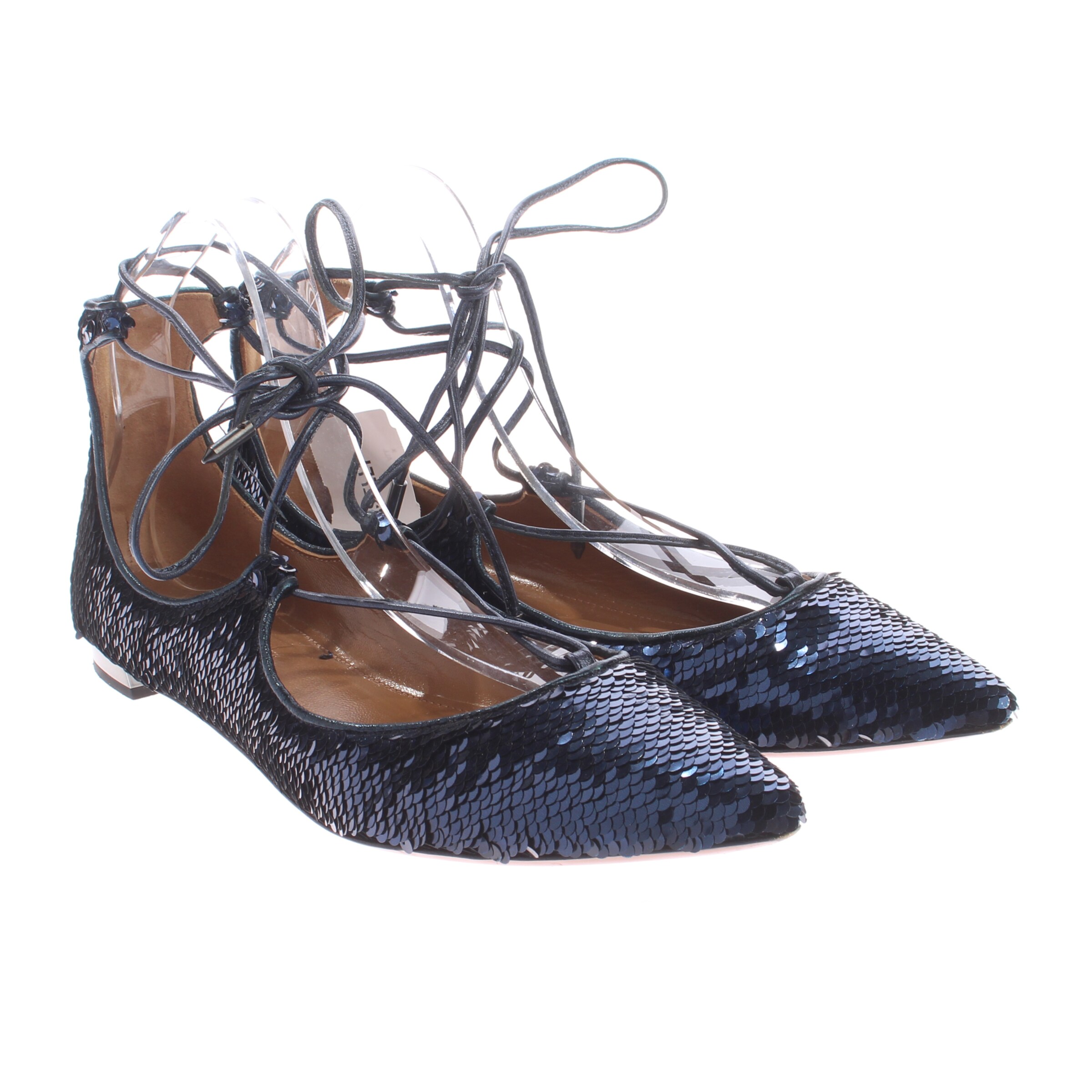 Aquazzura Flats & Loafers in 37,5 in Blue: front