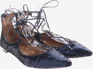 Aquazzura Flats & Loafers in 37,5 in Blue: front