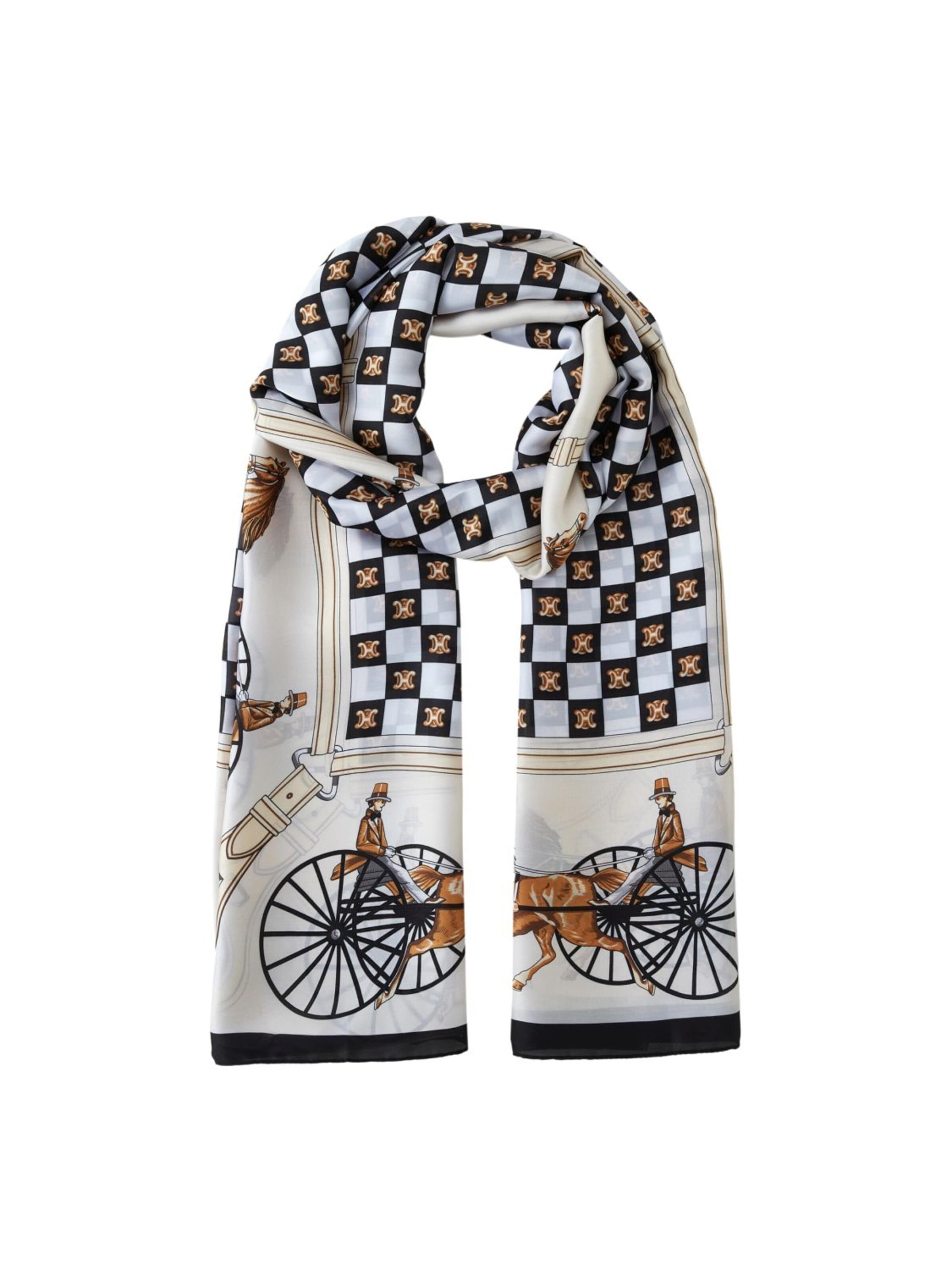 19V69 ITALIA - Chal 'Carrozza Regale' en blanco: frente