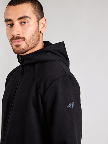 4F Sportsweatjacke in Schwarz
