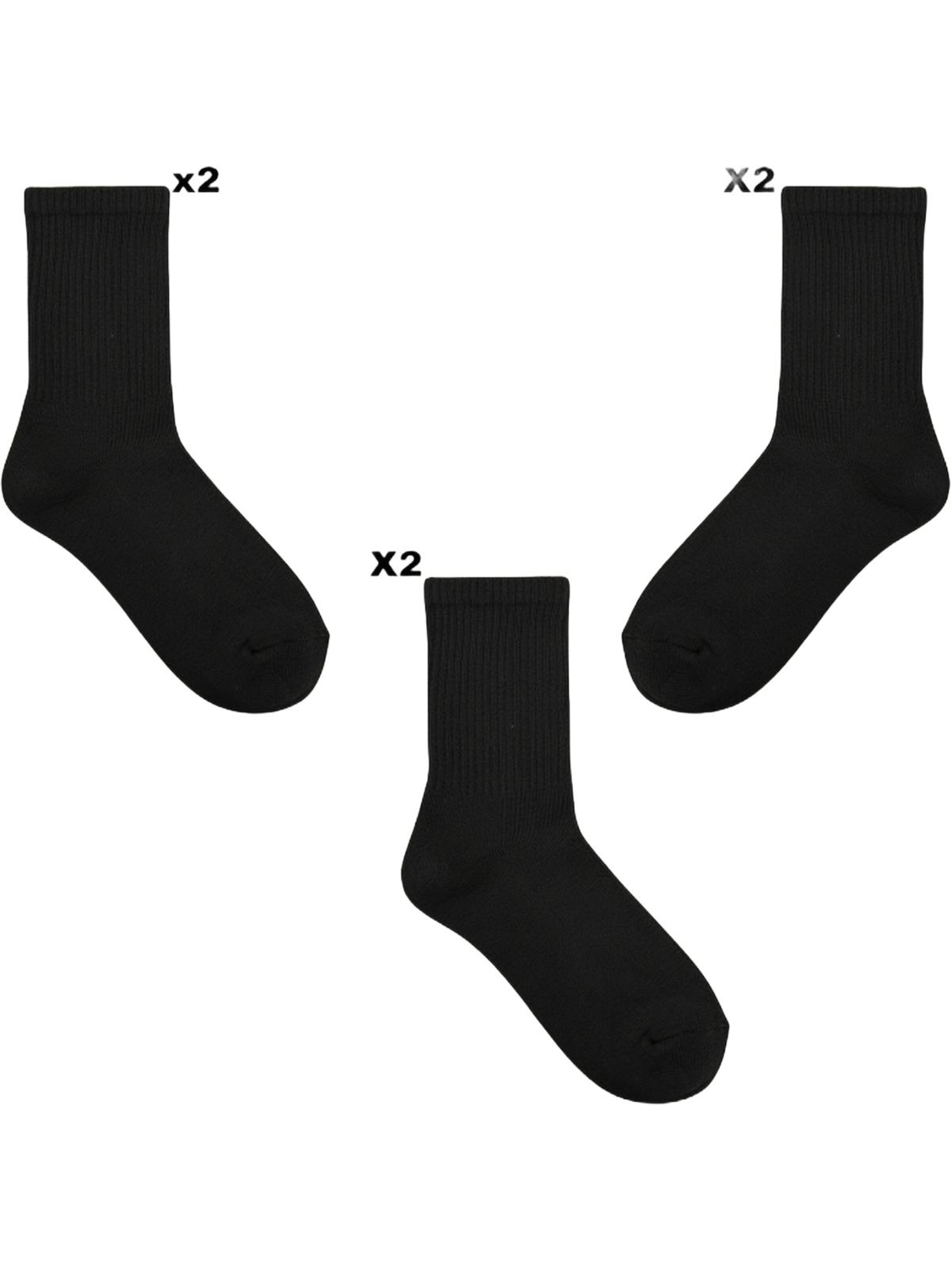 El Sueno - Calcetines 'Quarter Sportsocken' en negro