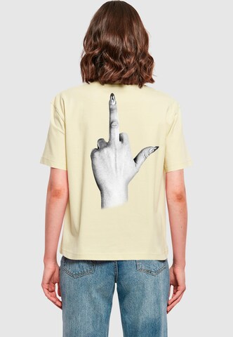 T-shirt 'I Don't Give A F' Mister Tee en jaune