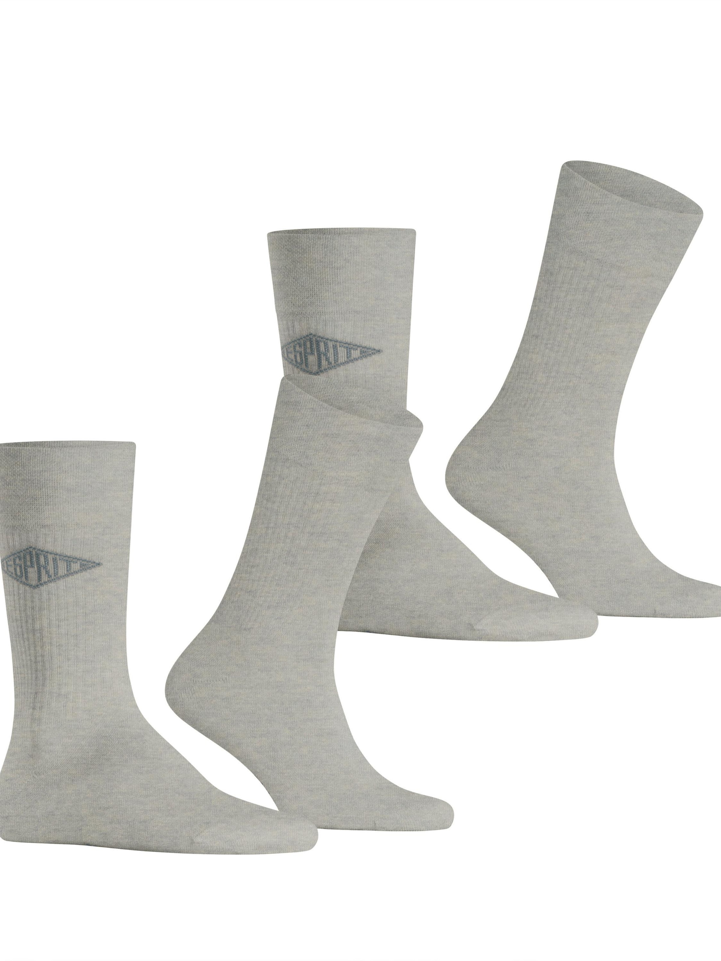 ESPRIT Socks 'Unisex Logo 2-Pack' in Grey: front