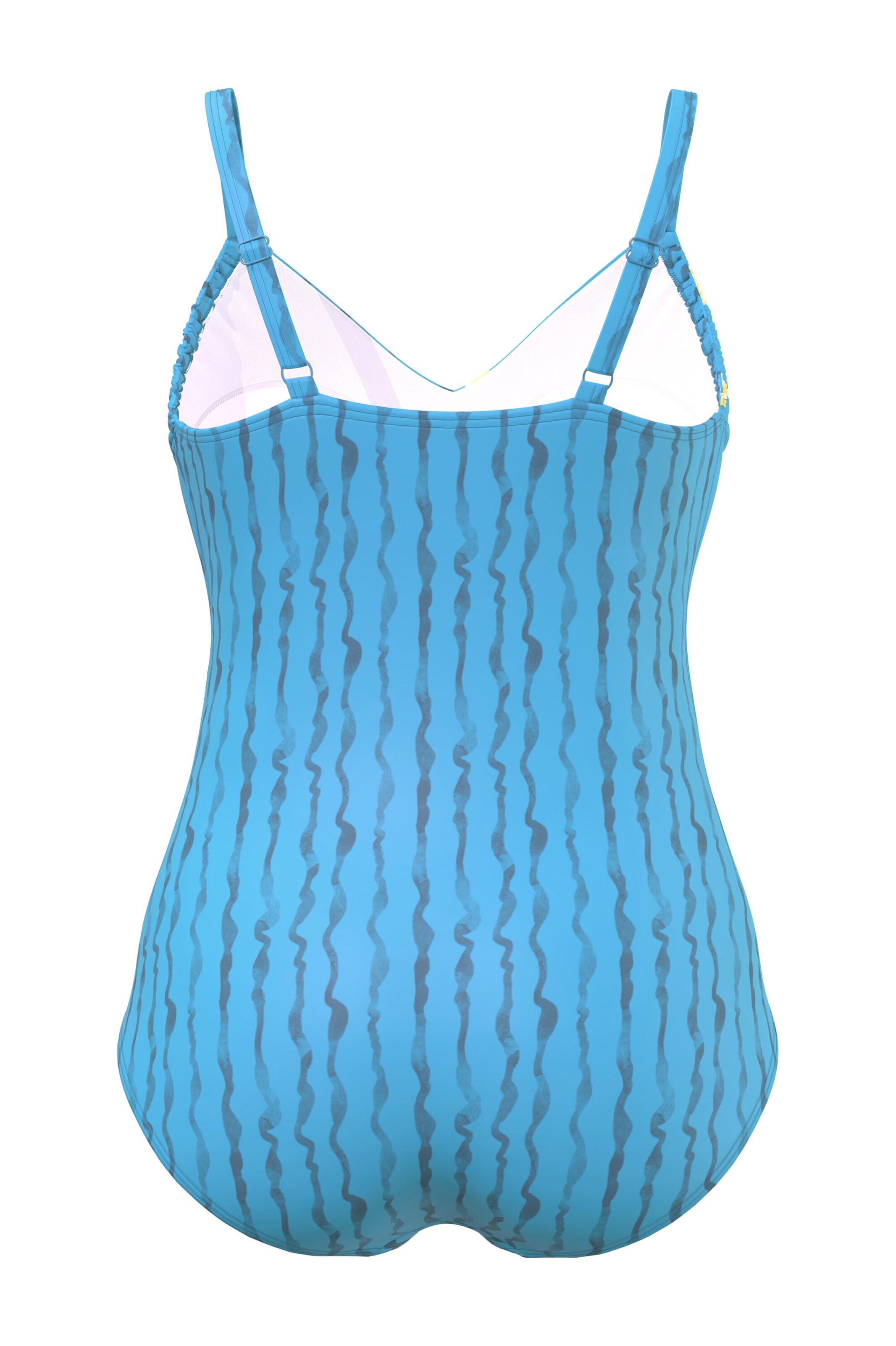 Ulla Popken Bralette Swimsuit in Blue