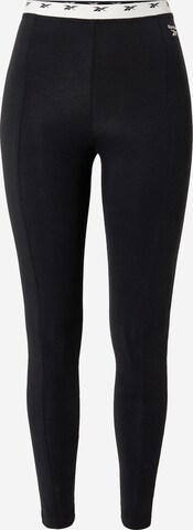 Skinny Leggings de la Reebok pe negru: față