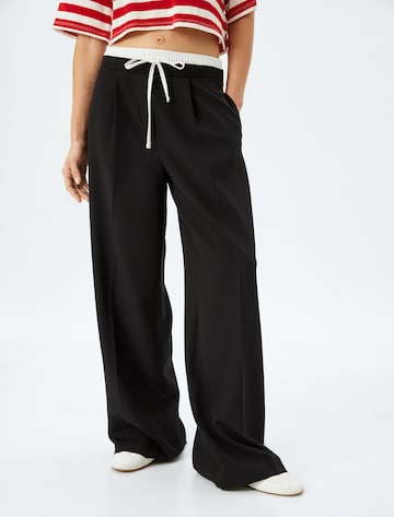 Koton Wide Leg Hose in Schwarz: Vorderseite