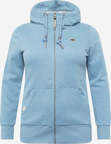 Ragwear Plus Zip-Up Hoodie 'NESKA' in Blue: front