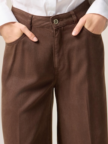 oltre - Ropa ancha Pantalón en marrón