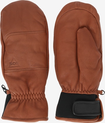 SOS Mittens 'Stoneham' in Brown: front