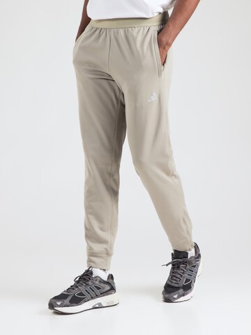 ADIDAS PERFORMANCE - Tapered Pantalón deportivo en verde: frente