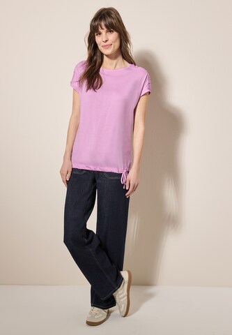 CECIL T-Shirt mit Raffung in Pink